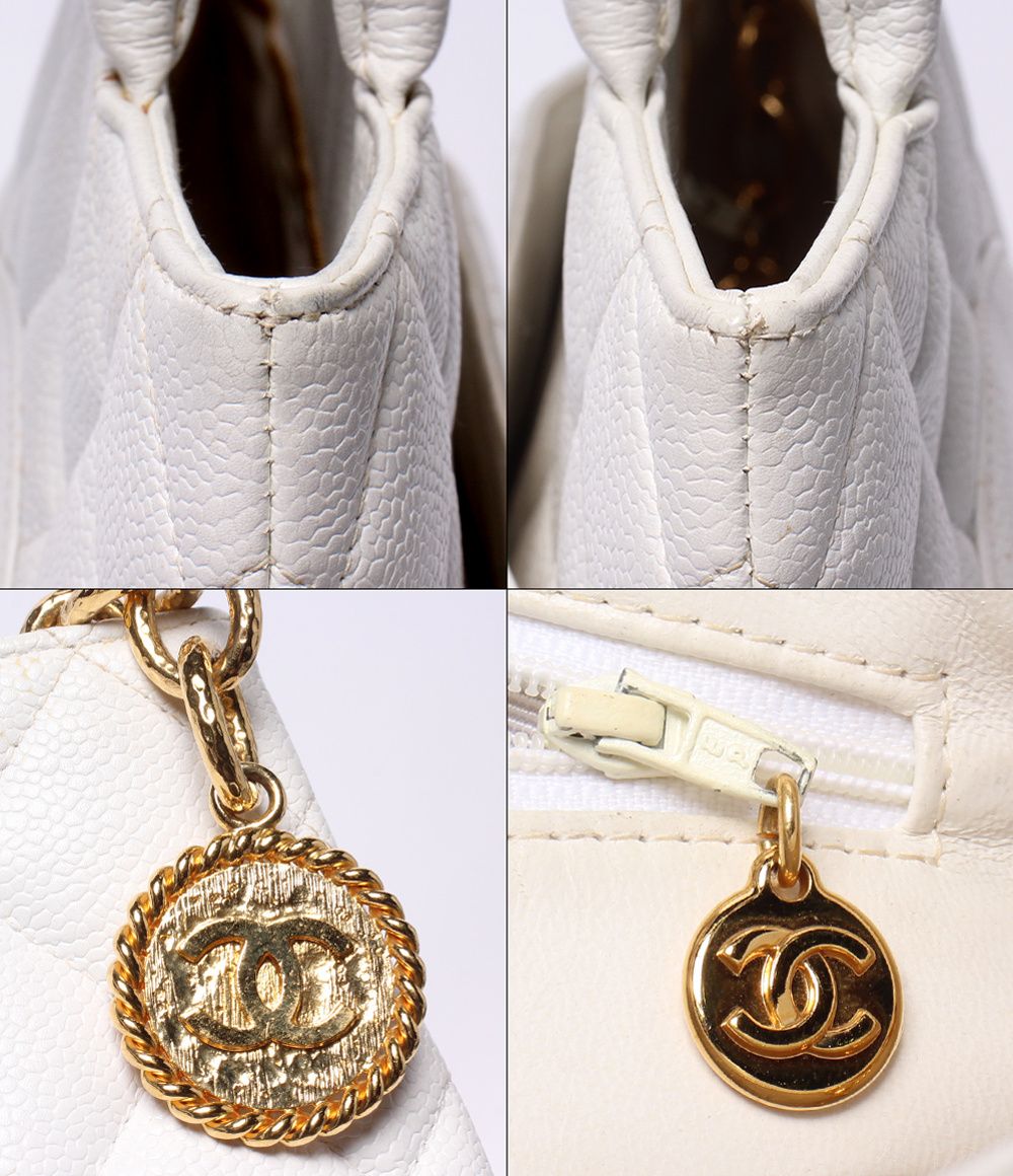 Chanel Tote Shoulder Bag Reissue Gold Caviar Leather — view 7