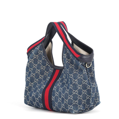 Gucci Tote Bag Giglio GG Denim Small Sherry Line — view 2