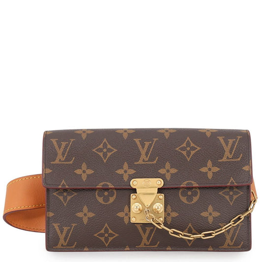 Louis Vuitton Waist Pouch Monogram S Lock Belt PM Clutch