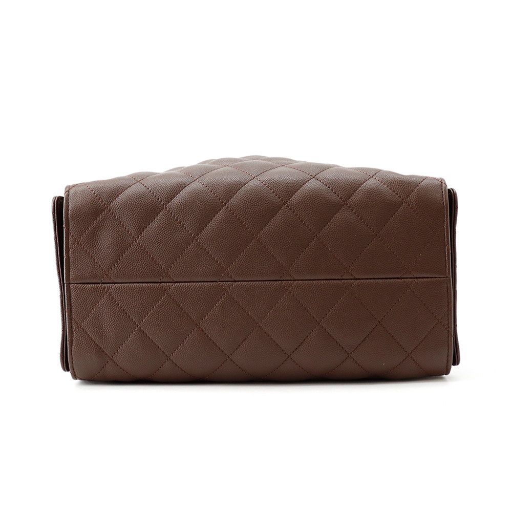 Chanel Chain Shoulder Bag Quilted CC Logo 25 Small Caviar Leather — view 3