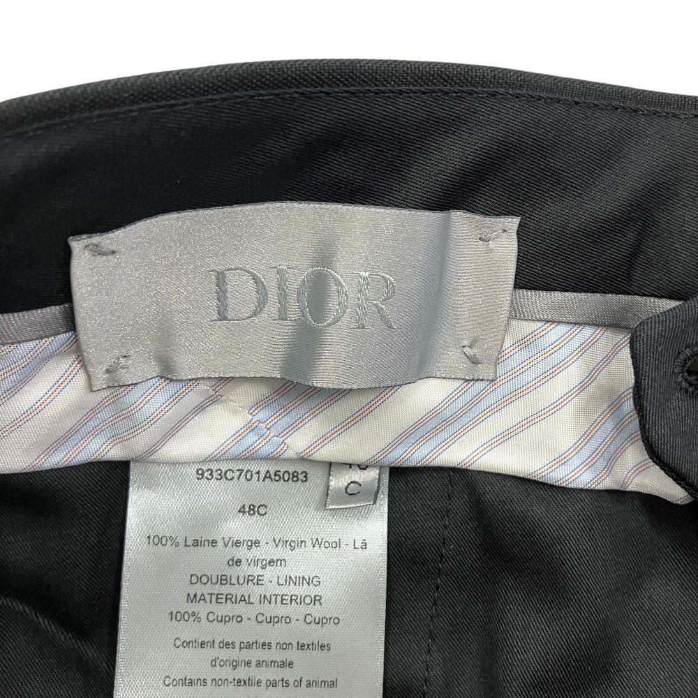 Dior Wool Trousers Pants Center Crease 48c Black — view 6