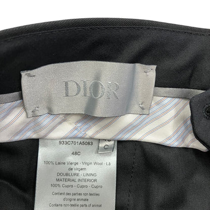 Dior Wool Trousers Pants Center Crease 48c Black — view 6