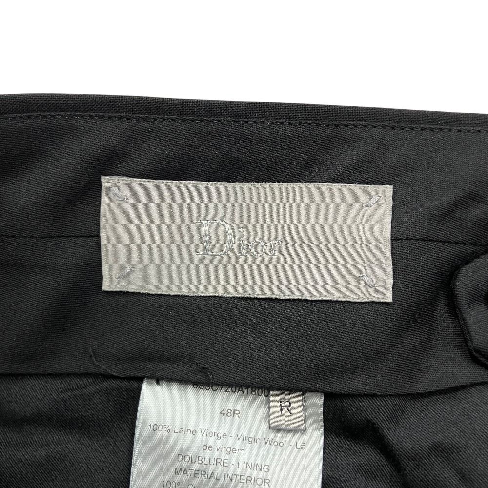 Dior Summer Wool Trousers Pants Center Crease Black 48 — view 6