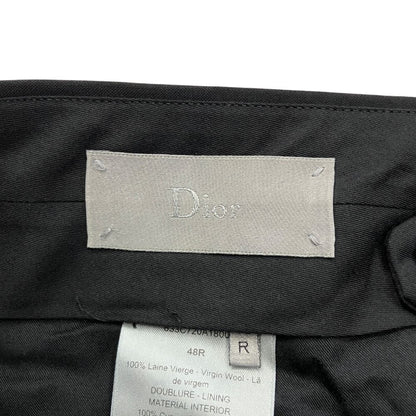 Dior Summer Wool Trousers Pants Center Crease Black 48 — view 6