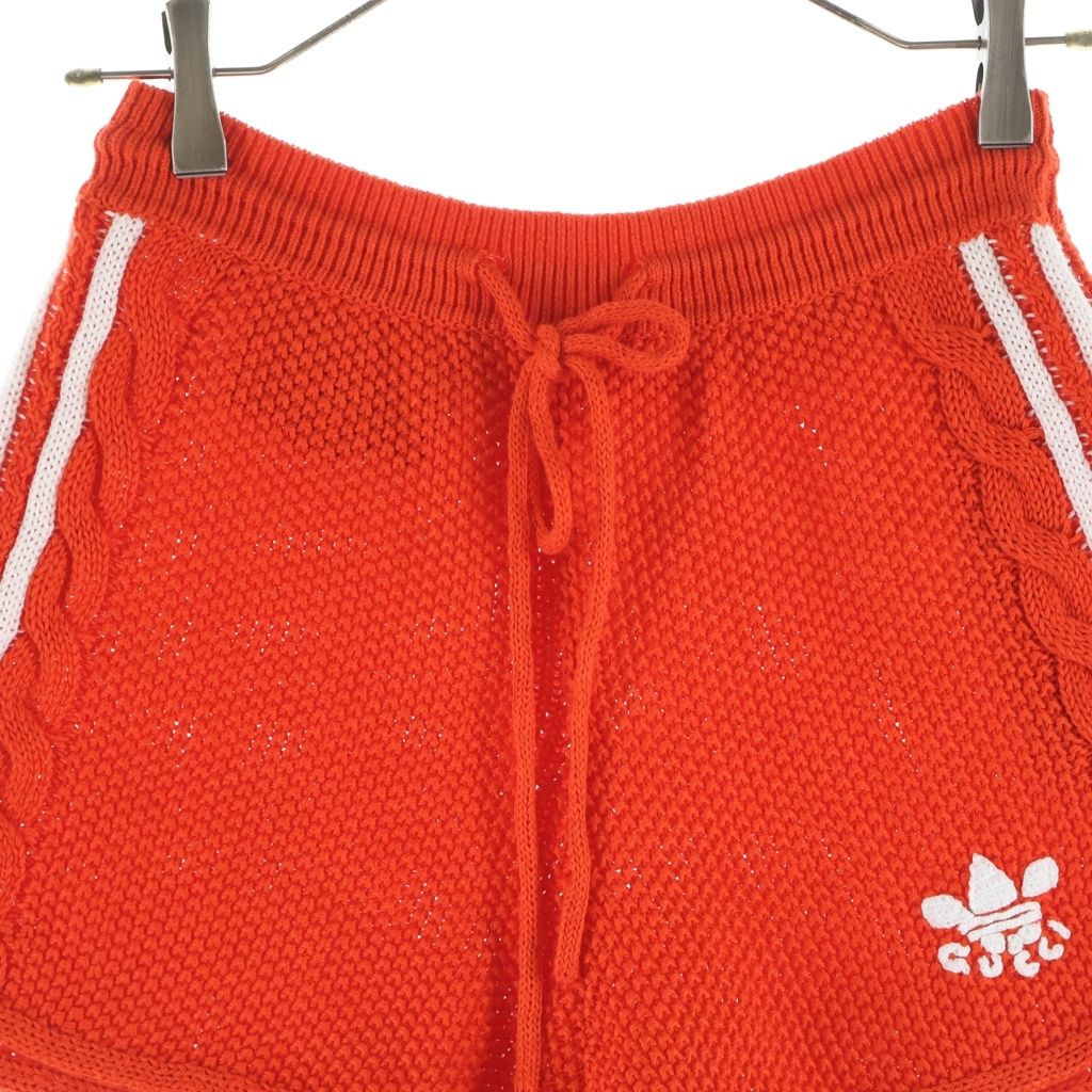 Gucci 22 SS Adidas Cable Knit Shorts Red — view 3