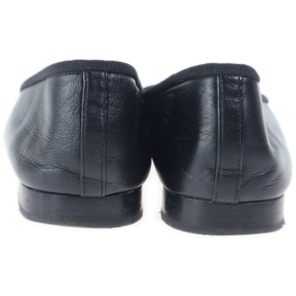 Chanel Ballerina Flat Shoes Leather Mules Black — view 3