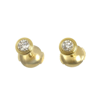 Cartier D'amour Diamond Earrings Small 18k Yellow Gold 750 Diamants Legers — view 2