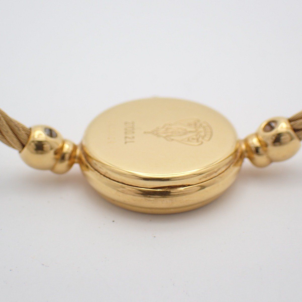 Gucci 2700.2 L Bracelet Watch Quartz Gold Black Dial Wire Strap — view 8