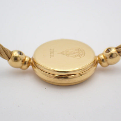 Gucci 2700.2 L Bracelet Watch Quartz Gold Black Dial Wire Strap — view 8
