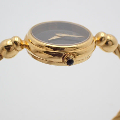 Gucci 2700.2 L Bracelet Watch Quartz Gold Black Dial Wire Strap — view 7