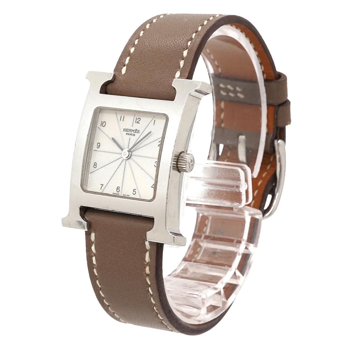 Hermes H Watch Silver Quartz — view 2