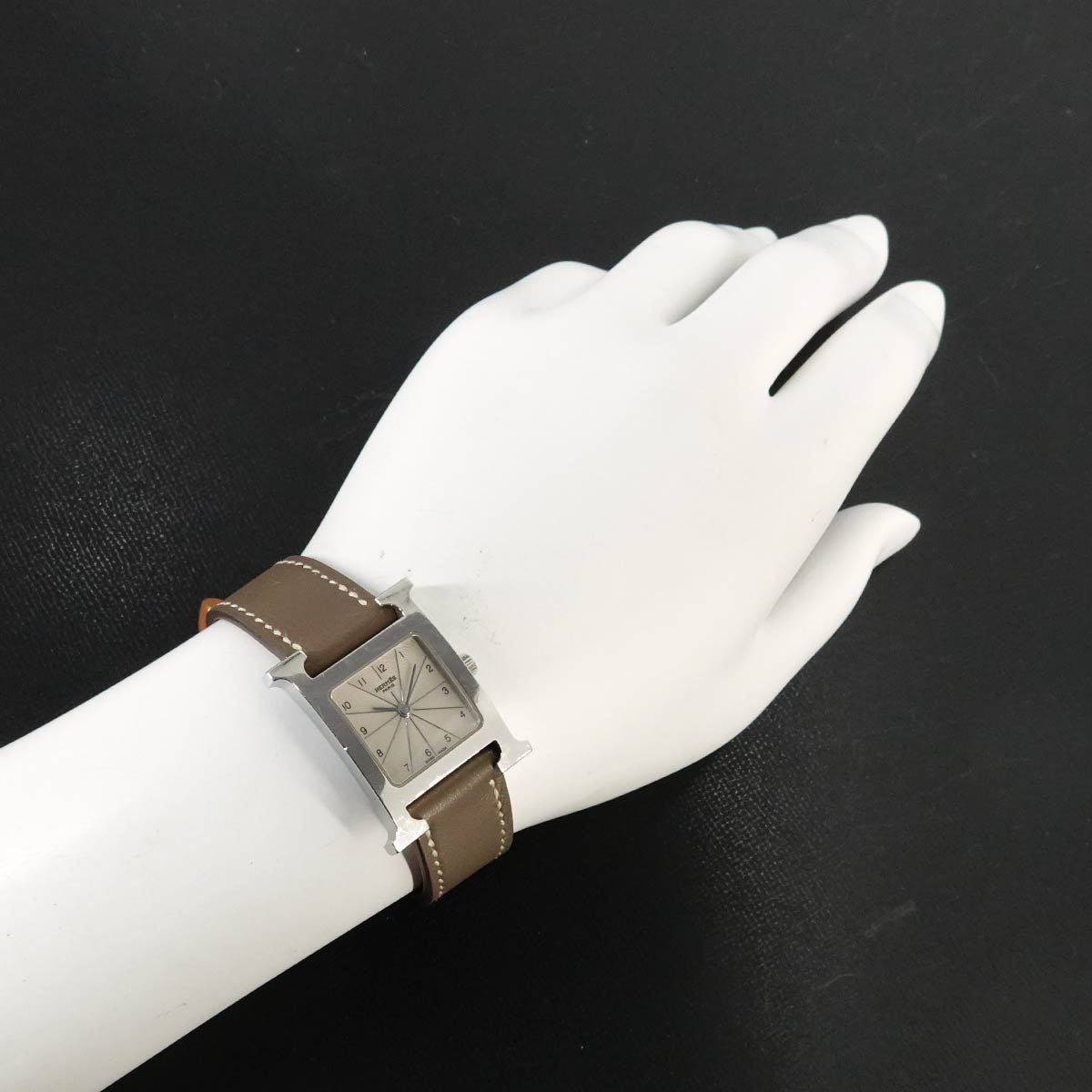 Hermes H Watch Silver Quartz — view 3