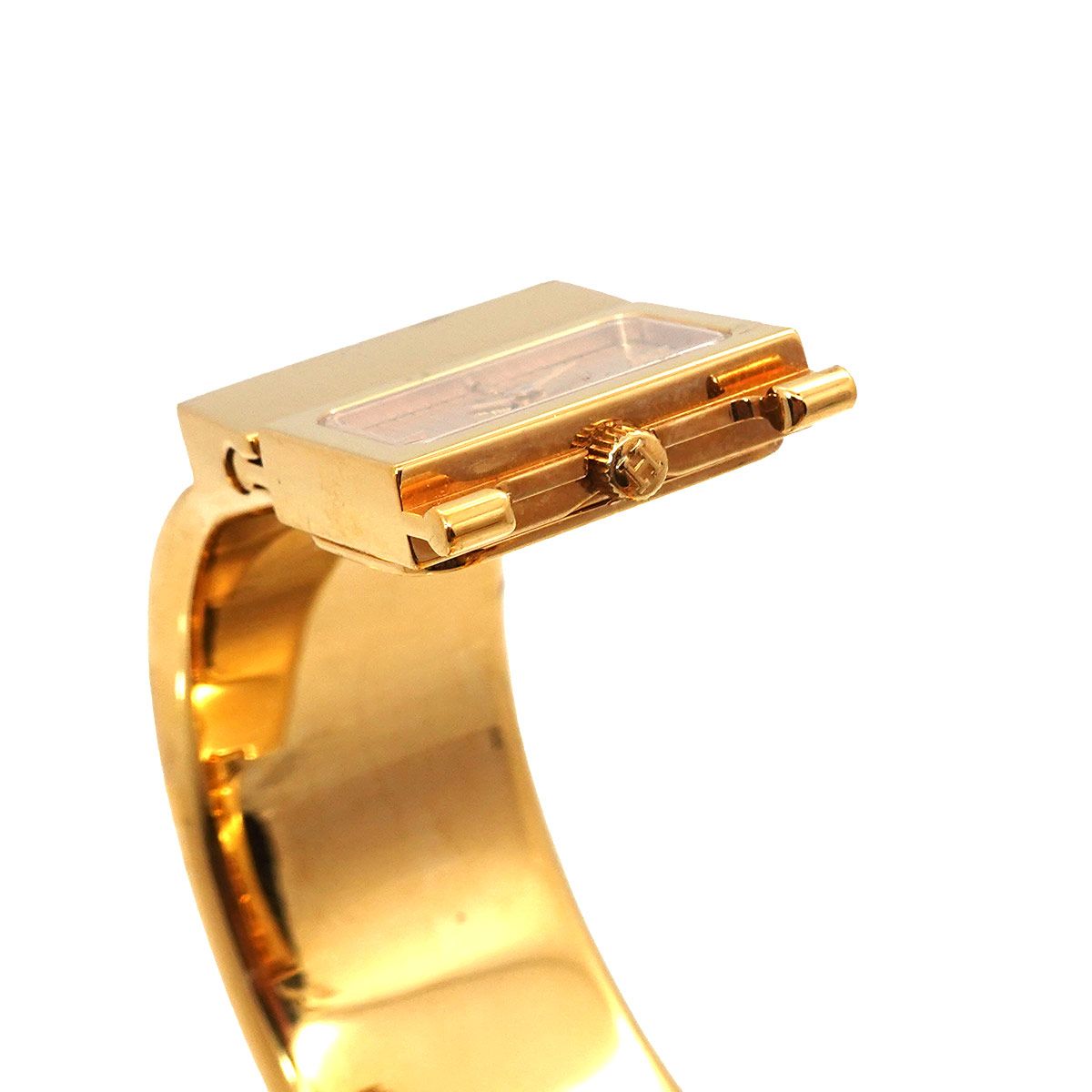Hermes Loquet Bangle Watch Vintage Cloisonne Gold Quartz — view 5