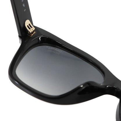 Chanel Sunglasses CC Logo Pearl Black Square Gold Eyewear — view 8