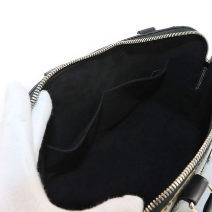 Louis Vuitton Epi Alma BB Chain Pattern Hand Bag Leather Noir Silver — view 8