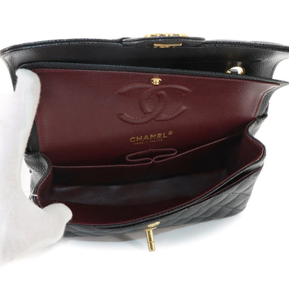 Chanel Quilted 23 Chain Shoulder Bag Caviar Leather Black Gold — view 6