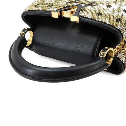 Louis Vuitton Capucines Mini 2-Way Bag Taurillon Leather Beads Black — view 5