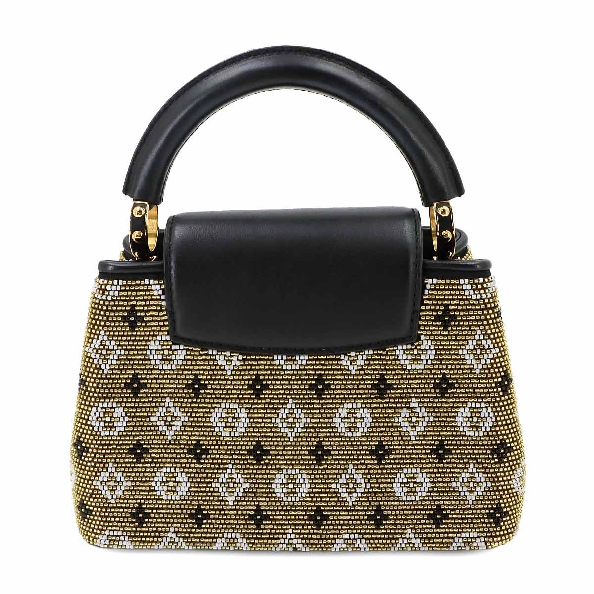 Louis Vuitton Capucines Mini 2-Way Bag Taurillon Leather Beads Black — view 2