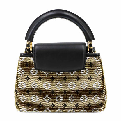Louis Vuitton Capucines Mini 2-Way Bag Taurillon Leather Beads Black — view 2