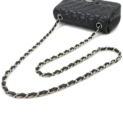 Chanel Mini Quilted 20 Chain Shoulder Bag Lambskin Black — view 6