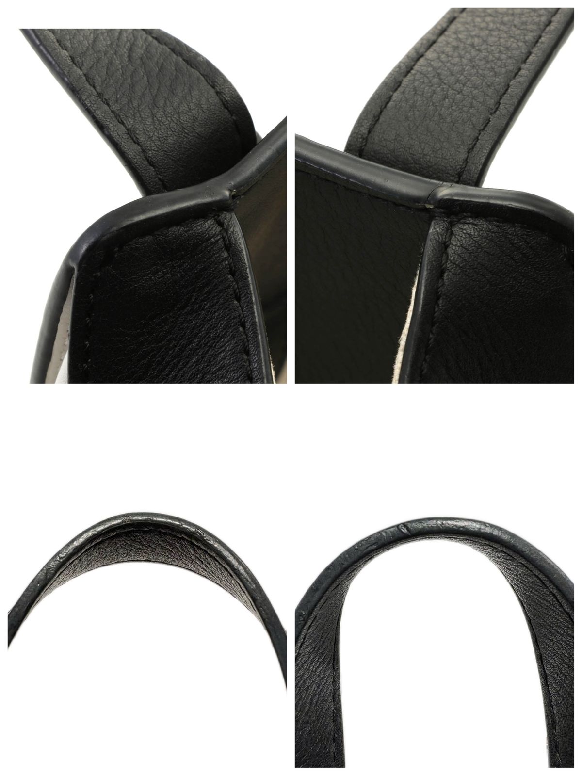 Loewe Hammock Bag Small White Khaki Black Leather Handbag — view 7