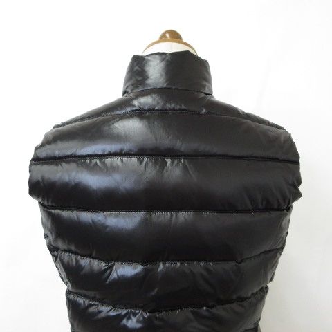 Moncler Ghany Down Vest Zip Up Stand Collar Patch Black 00 — view 6