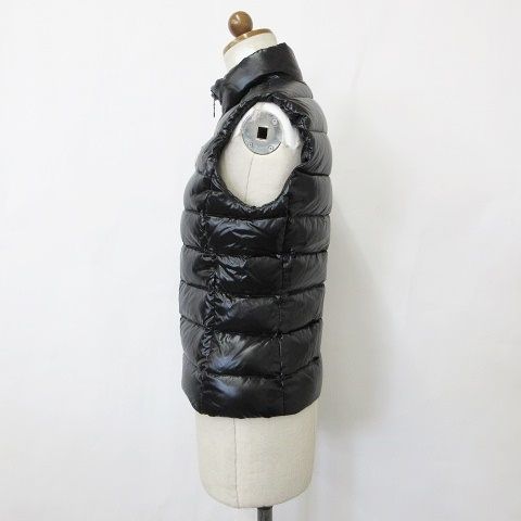 Moncler Ghany Down Vest Zip Up Stand Collar Patch Black 00 — view 4