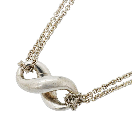 Tiffany & Co Necklace Infinity Double Chain 925 Sterling Silver