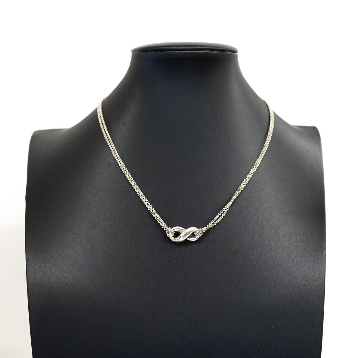 Tiffany & Co Necklace Infinity Double Chain 925 Sterling Silver — view 6