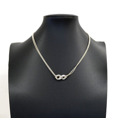 Tiffany & Co Necklace Infinity Double Chain 925 Sterling Silver — view 6