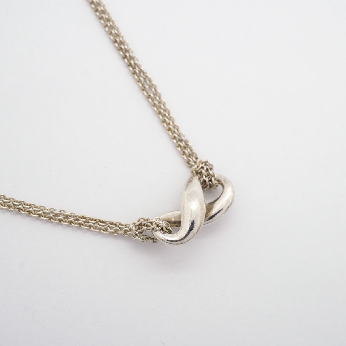 Tiffany & Co Necklace Infinity Double Chain 925 Sterling Silver — view 2