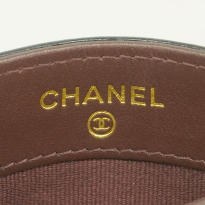 Chanel Card Case Quilted Caviar Leather Black Gold — view 4