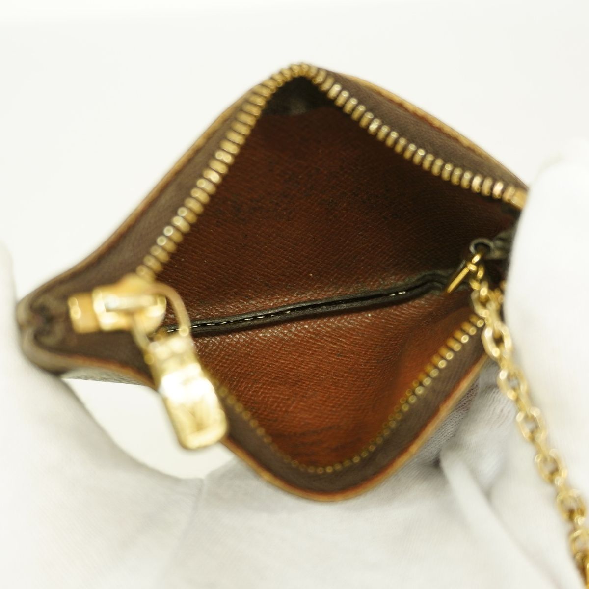 Louis Vuitton Coin Purse Monogram Pochette Cles Brown — view 3