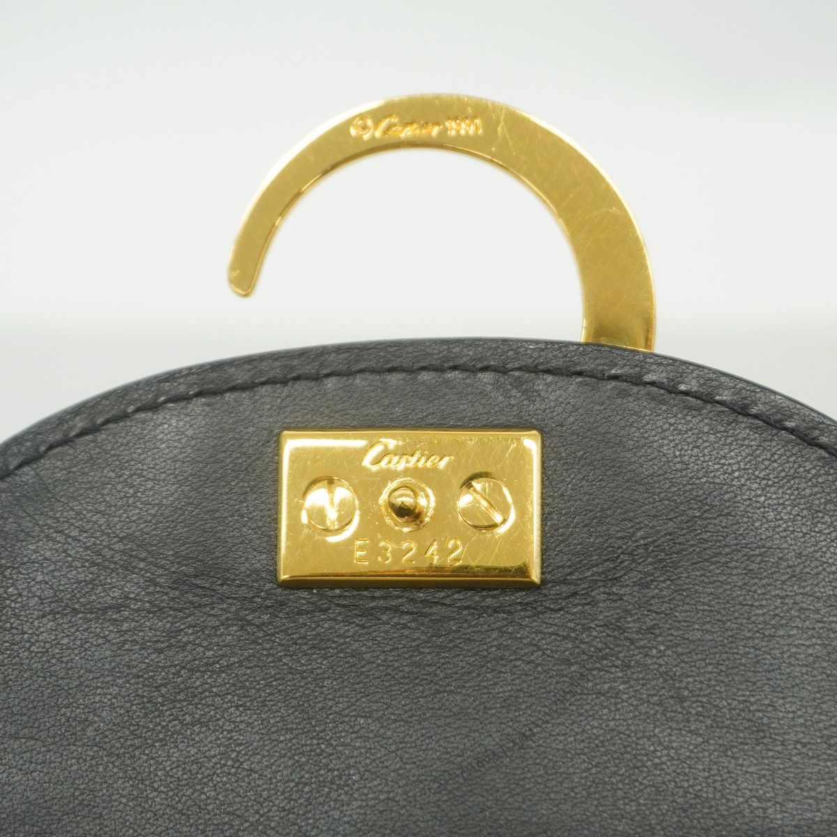 Cartier Handbag Panthere Patent Black Gold — view 5