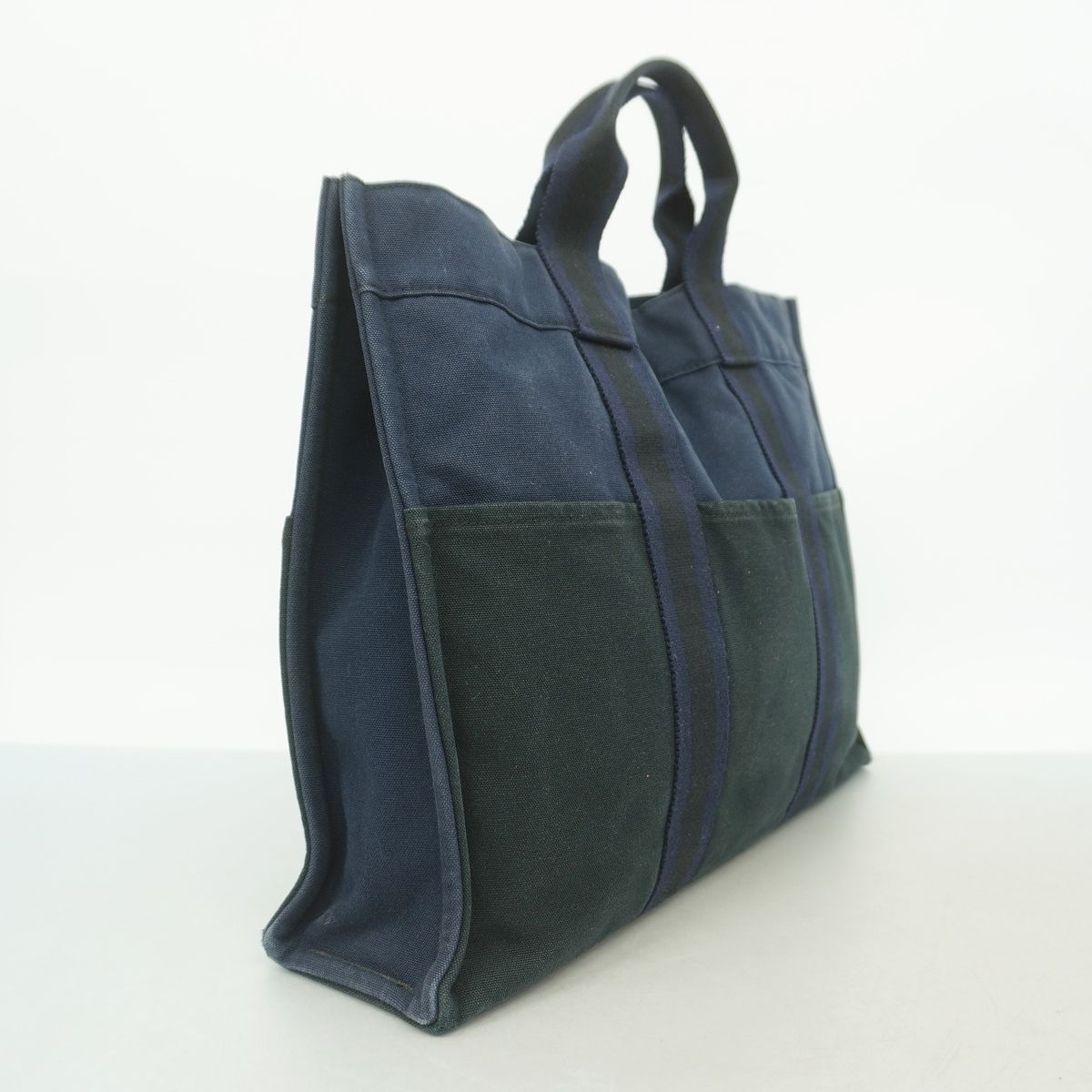 Hermes Tote Bag Fourre Tout MM Canvas Black Silver — view 2