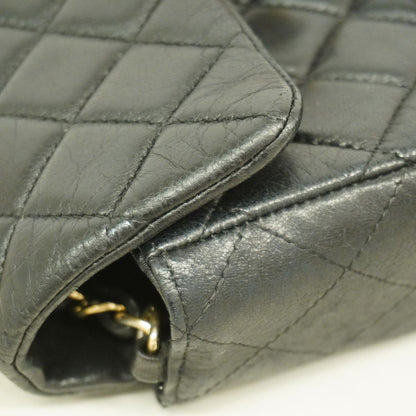Chanel Shoulder Bag Mini Quilted Lambskin Black Gold — view 8