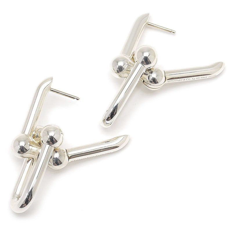 Tiffany & Co HardWear Large Link Earrings Silver — view 3