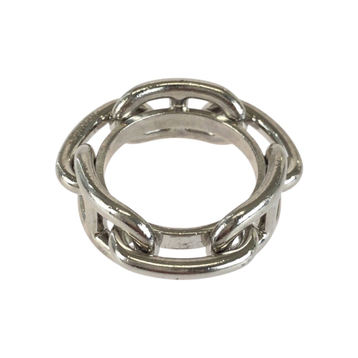 Hermes Chaine D'ancre Legato Silver Brass Scarf Ring