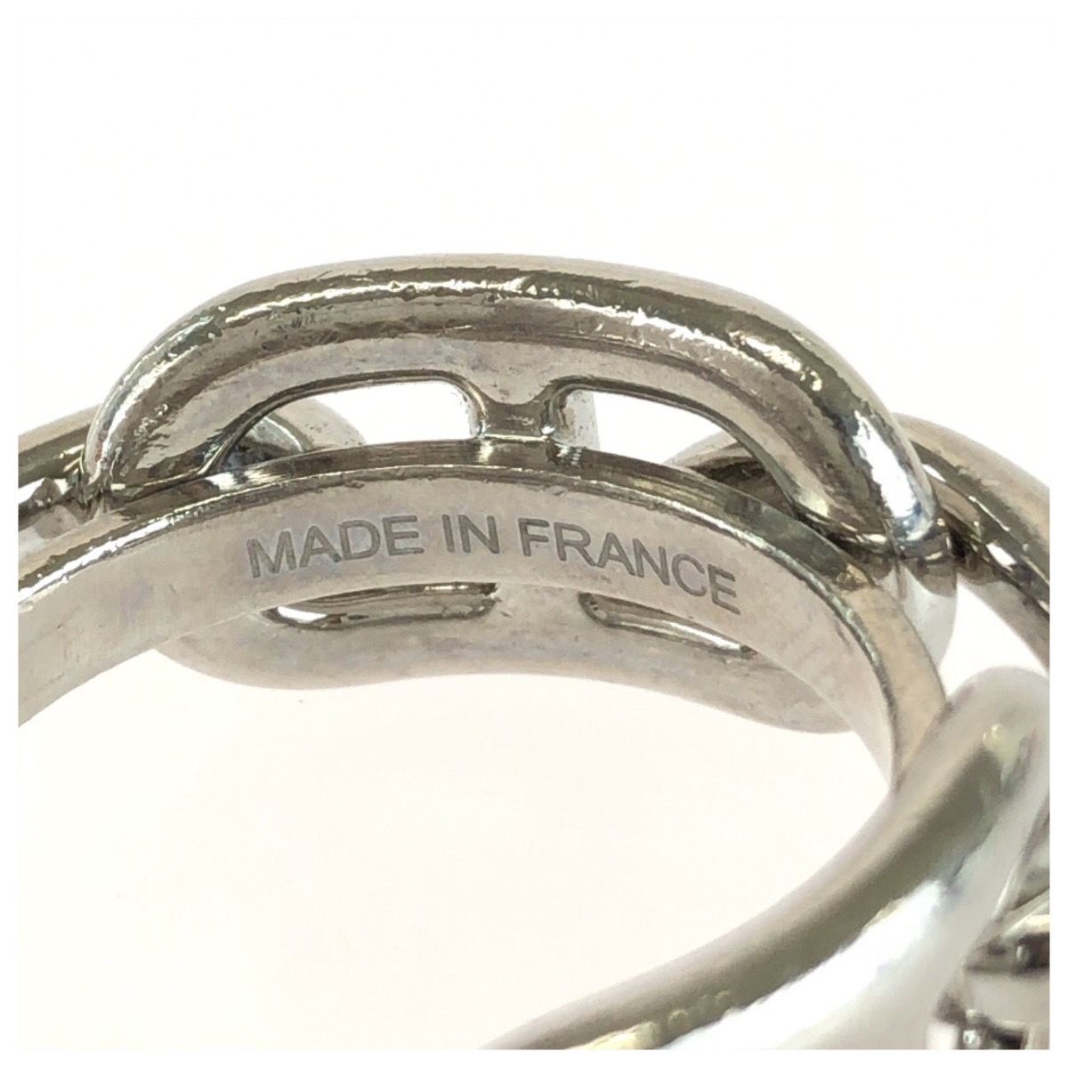 Hermes Chaine D'ancre Legato Silver Brass Scarf Ring — view 3