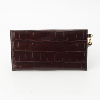 Celine Calfskin Clutch Brown — view 2