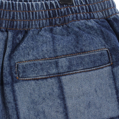 Louis Vuitton Monogram Laser Signature Patchwork Denim Shorts Blue 30 — view 6