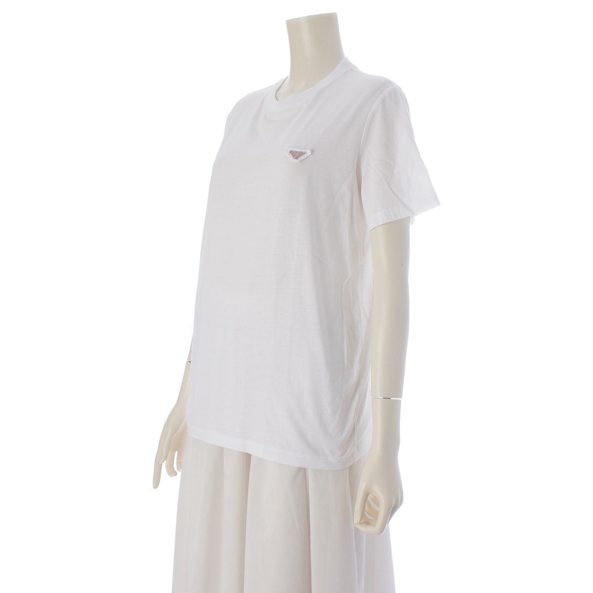 Prada Cotton Short Sleeve T-Shirt White — view 2