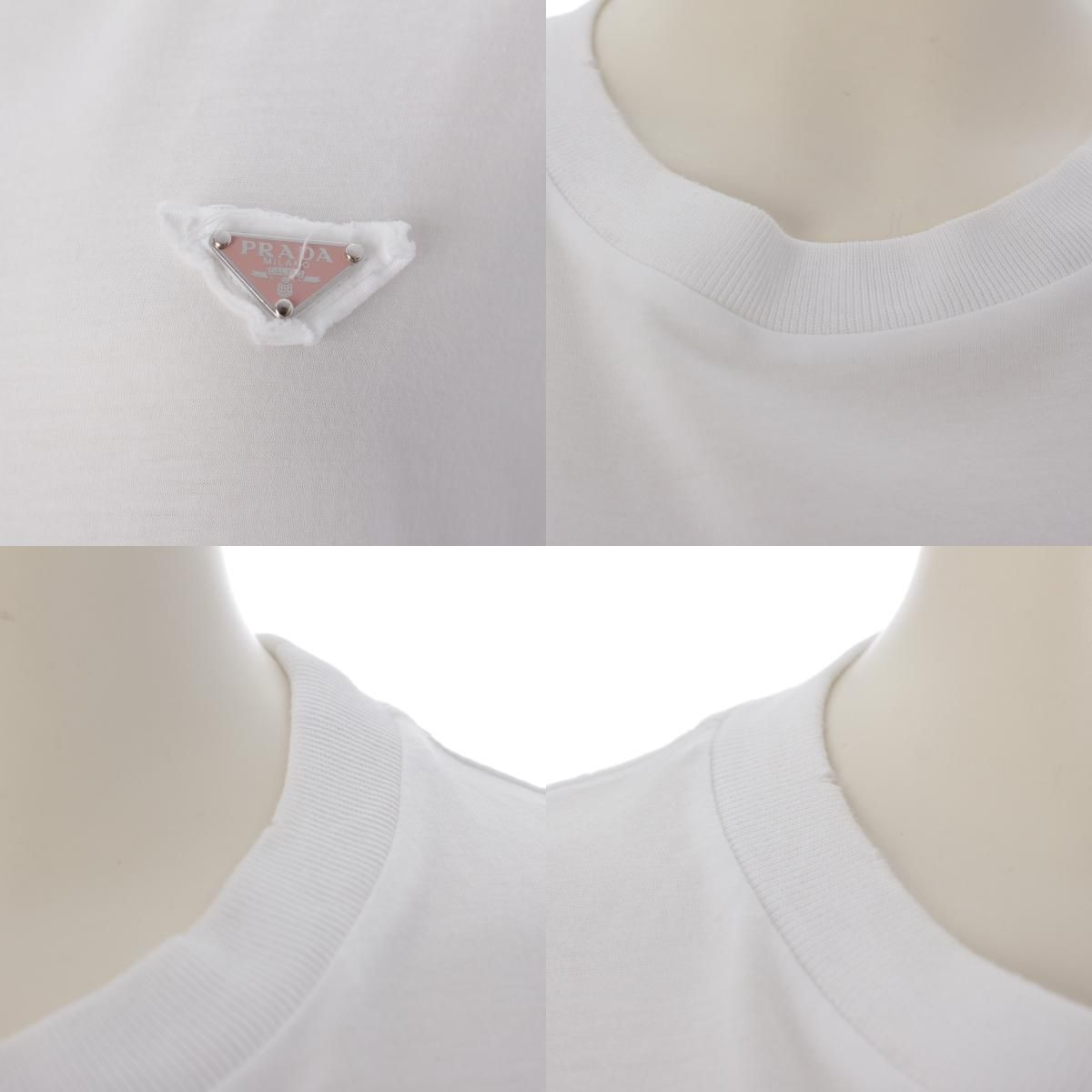 Prada Cotton Short Sleeve T-Shirt White — view 8