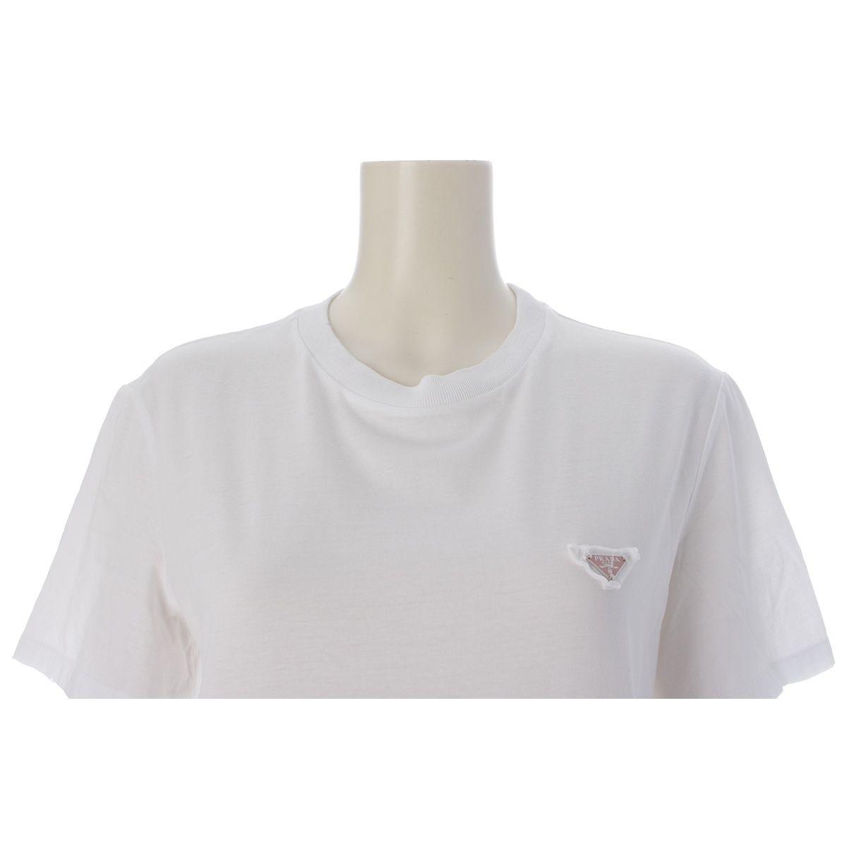 Prada Cotton Short Sleeve T-Shirt White — view 5