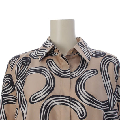 Loewe Paula's Ibiza Silk Anagram Print Long Sleeve Shirt Pants Set Beige 36 — view 7