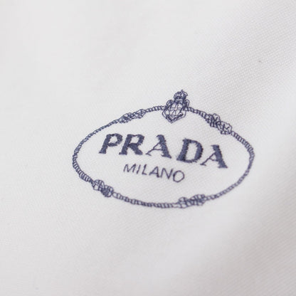 Prada Cotton Logo Embroidered Oxfords Long Sleeve Shirt White 36 — view 7
