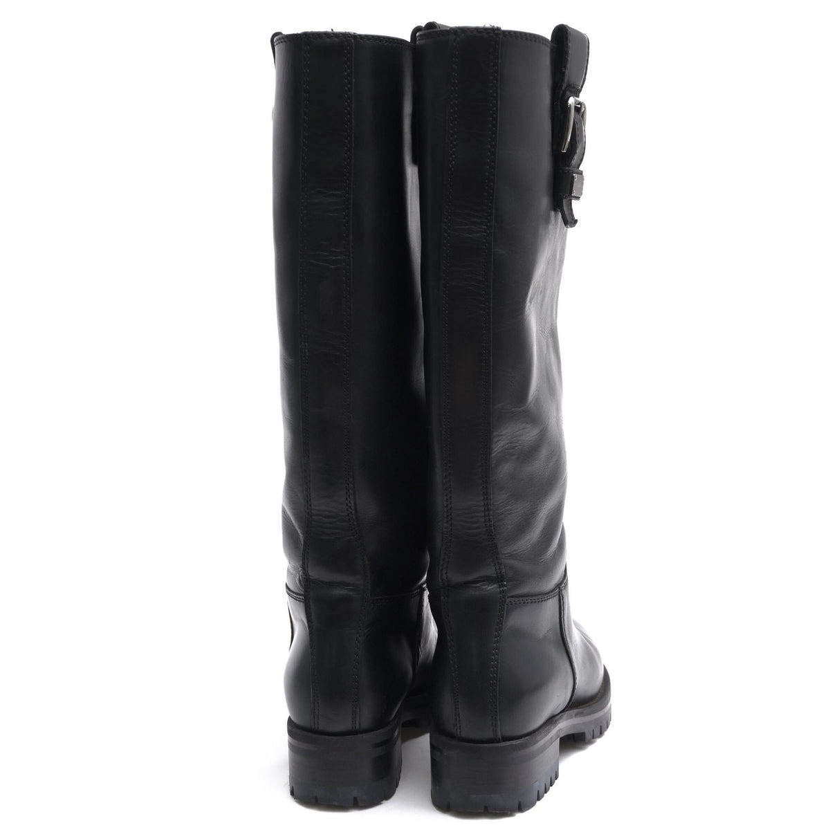 Dolce & Gabbana Engineer Boots Shoes Leather Black Long — view 4