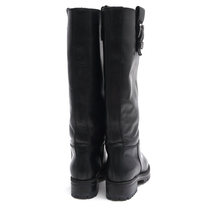 Dolce & Gabbana Engineer Boots Shoes Leather Black Long — view 4