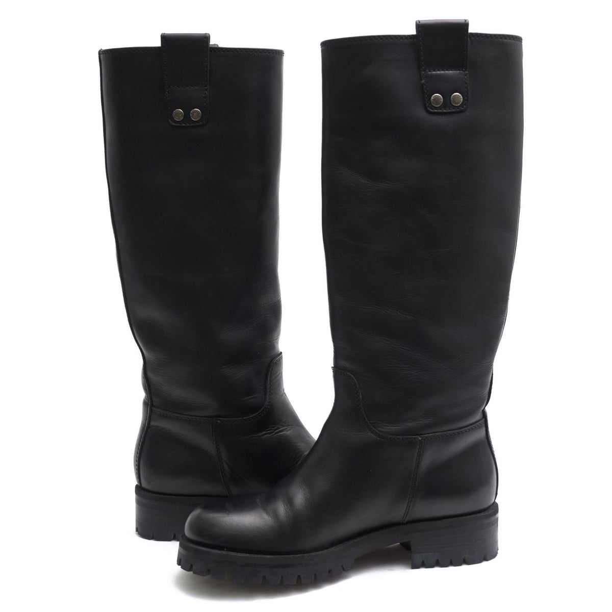 Dolce & Gabbana Engineer Boots Shoes Leather Black Long — view 3