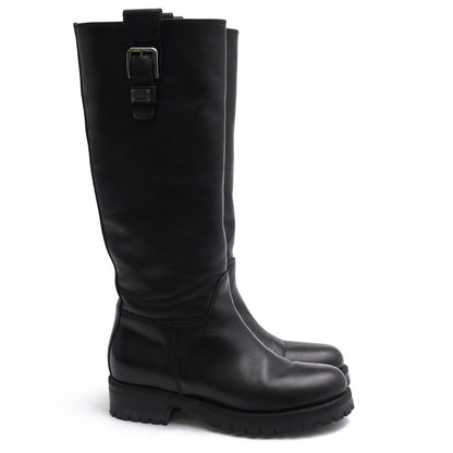 Dolce & Gabbana Engineer Boots Shoes Leather Black Long — view 2